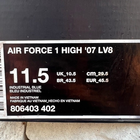 NIKE AIR FORCE I HIGH \'07 LV8 AFRO PUNK Blue Size 11.5 Sneakers main image 6